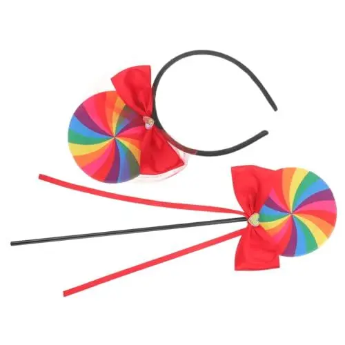 Produktbild: Angoily Regenbogen Haarschmuck Stirnband Party-haar-accessoire Cosplay-haarreif Junge Mädchen-accessoire Originelles Stirnband-dekor Für Besondere Ereignisse