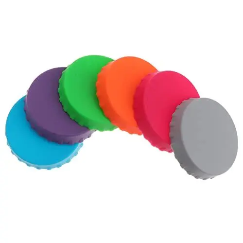 Produktbild: Angoily Silikon- Soda- Dose- Deckel 6- Pack- Soda- Dose Cover Getränkedose Abdecken Bierdose Deckel Wiederverwendbares Dose Topper Dose Sparer Dose Kappen Dose Stopper Dosenmarke Passt