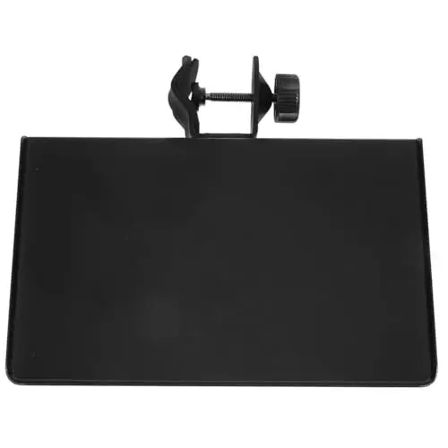 Produktbild: Angoily Soundkartenfach regal für mikrofonständer Regal für -Übertragungen büroradio bürolocher Zubehörhalterung Soundkartenhalter Regalhalter für Mikrofonständer Stahlplatte Black