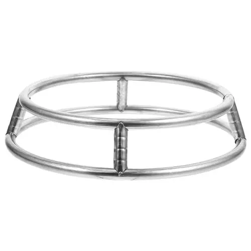Produktbild: Angoily Wok Ring Rack Edelstahl Doppelschicht Wok Topf Stand Hitzedichter Runde Pot Rack Kochgeschirrer Zubehör für Hausküche 26Cm