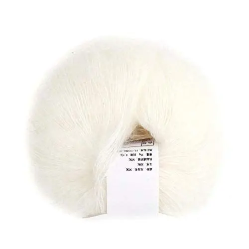 Produktbild: Angora langes Wollgarn, weiche bequeme beliebte Mohairwolle 26 g / 0,9 in für DIY Häkeln für Pullover zum Weben
