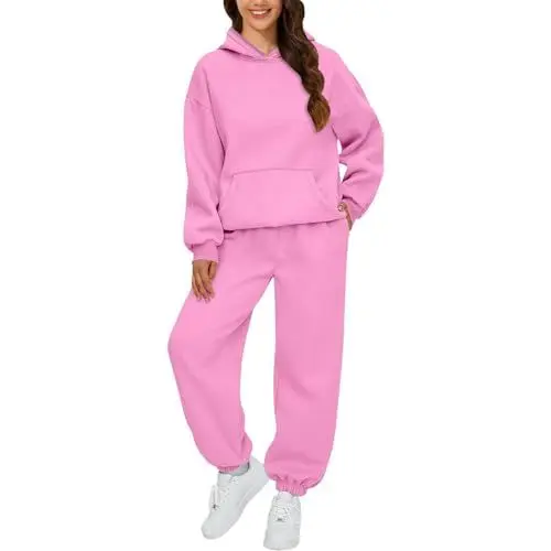Produktbild: Generisch Warehouse Deal Damen Outfits Sport Tracksuit Trainingsanzug-Sets Übergroßes Kapuzenpullover Baggy Trainingsanzug Set Fall Jogginghose mit Taschen Elegante Hosen Für Frauen