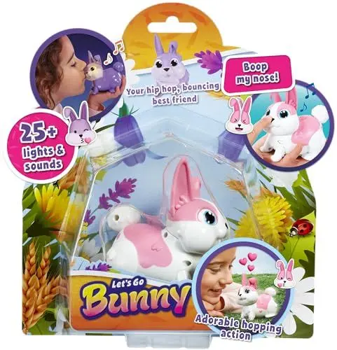 Produktbild: Animagic Let's Go Bunny Pink, Spielzeug für Kinder ab 5 Jahren, Interaktives Plüschkaninchen