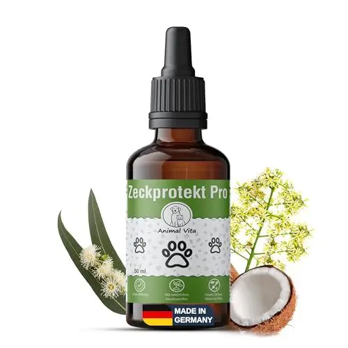 Produktbild: Animal Vita® Spot on für Hunde (Jahresvorrat) Zeckenmittel für Hunde, Zuverlässiger Zeckenschutz mit Bio Kokosöl und Margosa, Natürliches Spot on gegen Zecken, Milben und Flöhe