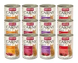 Produktbild: Carny Katzen Nassfutter Mix Herzhafte Variation (12 x 400g), Katzen Nassfutter ohne Getreide und Zucker für ausgewachsene Katzen von animonda mit frischen fleischlichen Zutaten