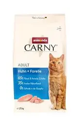 Produktbild: animonda Carny Adult Huhn + Forelle (1,75 kg), Adult Trockenfutter für ausgewachsene Katzen, Katzenfutter ohne Getreide und Zucker, Katzentrockenfutter mit 65 % Fleisch und Fisch
