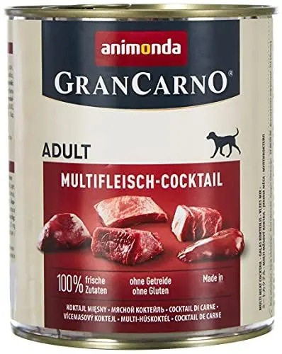 Produktbild: animonda GranCarno Hundefutter, Nassfutter für erwachsene Hunde, verschiedene Sorten 6 x 800 g Multi-Fleischcocktail