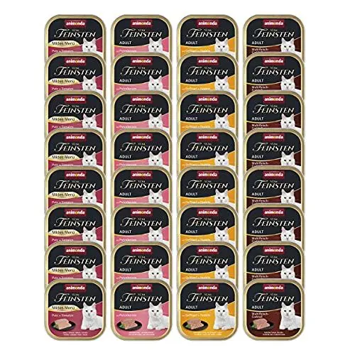 Produktbild: animonda Vom Feinsten Adult Katzenfutter, Nassfutter für ausgewachsene Katzen, Fleisch Vielfalt mit Geflügel, 32 x 100 g