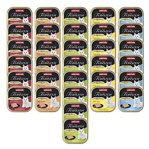 Produktbild: vom Feinsten Mildes Menü Milde Vielfalt (32 x 100g), Katzenfutter nass ohne Getreide und Zucker von animonda, leicht verdauliches Katzenfuttermit Putenfleisch