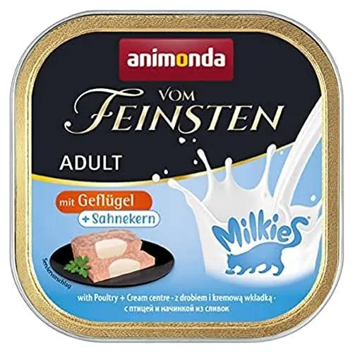 Produktbild: Animonda Vom Feinsten adult + Milchkern Katzenfutter, Nassfutter für ausgewachsene Katzen, 32er Pack (32 x 100 kg)