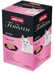 Produktbild: animonda Vom Feinsten Kitten, Nassfutter für wachsende Katzen im ersten Lebensjahr, mit Baby-Paté, 6 x 100 g