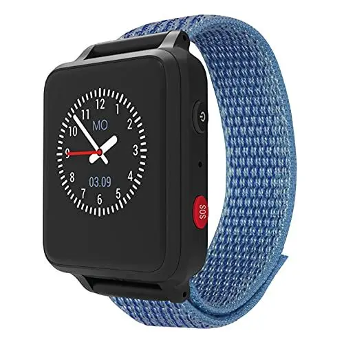 Produktbild: ANIO 5 (blau) - Telefon Uhr für Kinder - Anrufe, Nachrichten, Schulmodus, SOS Funktion, GPS, Schrittzähler, Wetter, Abschaltbare Ortung, DSGVO konform, Server & App Made in Germany
