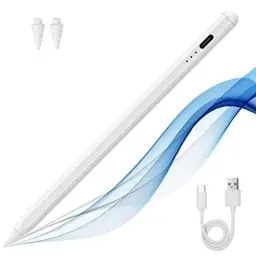 Produktbild: Aniyoo Stylus Stift für iPad/iPad Mini/iPad Air/iPad Pro 2018~2023, Guter Ersatz für Apple Pen Pencil für iPad mit Palm Rejection, Neigungsempfindlichkeit, Wird magnetisch befestigt (Weiß)