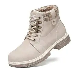 Produktbild: ANJOUFEMME Frauen Wandern Schnee Winterstiefel - Damen Trekking Walking Stiefel Wasserdicht Camping Backpacking Outdoor Schuhe FNW18-DE-BEIGE-36
