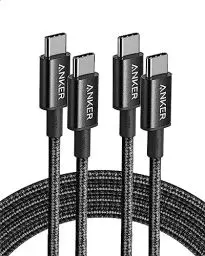 Produktbild: Anker USB C Kabel, (2 Stück 1,8m) 100W Ladekabel USB C, USB C auf USB C Kabel für iPhone 16 15 Serie Samsung Galaxy S24 S23 S22 MacBook Pro Air iPad Pro Air Pixel Switch LG und mehr