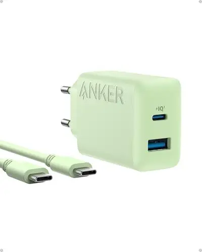 Produktbild: Anker 20W USB C Ladegerät, iPad Netzteil, Schnellladenetzteil, iPad Ladegerät, Kompatibel mit iPhone 17/16/15 Serie (mit 150cm USB-C Kabel)