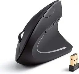Produktbild: Anker 2.4G Wireless Vertikale Ergonomische Optische Maus Vertical Ergonomic Optical Maus Kabellos für Windows und Mac OS, USB, 800/1200/1600 DPI, 5 Tasten