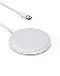 Produktbild: Anker 313 Kabelloses Ladepad Pad, Qi-Zertifiziert 10W Max für iPhone 16/15/15 Pro/15 Pro Max/14/13/12/11, SE 2020, AirPods (Ohne Netzteil, Nicht kompatibel mit MagSafe Magnetischer Ladefunktion)