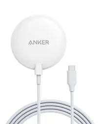 Produktbild: Anker 313 Magnetisches Kabelloses Ladepad, Wireless Charger mit 150cm USB-C Kabel, Nur geeignet für iPhone 15 / 15 Pro / 15 Pro Max / 14 / 13 / 13 Mini / 13 Pro / 13 Pro Max / 12 (Ohne Netzteil)