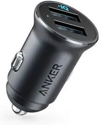 Produktbild: Anker 320 Car Charger (24W II) Ladegerät, Mini Autoladegerät, 4.8A Duales USB mit blauem LED-Licht, für iPhone13/12/11/XR/Xs, iPad Pro/Air 2/mini, Galaxy und mehr