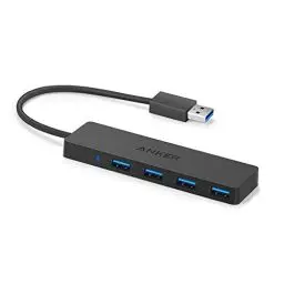 Produktbild: Anker 4-Port USB 3.0 Ultra Flacher Datenhub, Geeignet für Macbook, Mac Pro/mini, iMac, Surface Pro, XPS, Notebook PC, USB Flash Drives, Mobile HDD, und mehr