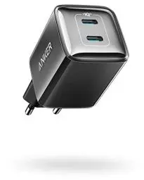 Produktbild: Anker 521 Ladegerät, Anker Nano Pro, Kompaktes 40W PIQ 3.0 Dual-Port USB-C Netzteil, Kompatibel mit iPhone 15/14/13/12 Serie, iPad Mini, MacBook Air, und mehr, Black Ice