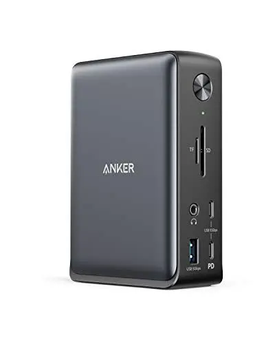 Produktbild: Anker 575 USB-C Docking Station (13-in-1), 85W für Laptops, 18W für Smartphones, 4K HDMI, 1Gbps, USB-A Gen 1, USB-C Gen 2, Ethernet, Audio, SD 3.0