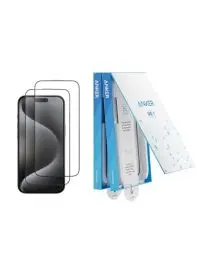 Produktbild: Anker Displayschutzfolie, blasen- und staubfreies HD Panzerglas, Schutzfolie für iPhone, langlebig und sturzsicher mit 9H Härte, einfache Installation, exklusiv für iPhone 15 Pro (2er-Pack)