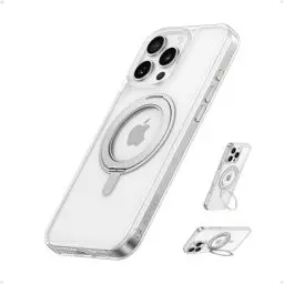 Produktbild: Anker FlexStand magnetisches Case für iPhone 16 Pro, 360° Ringständer, Matte und rutschfeste Schutzhülle, 16cm iPhone Hülle mit verbesserter MagSafe-Kompatibilität