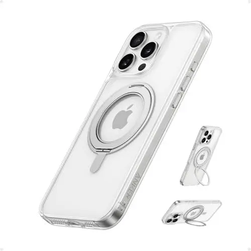 Produktbild: Anker FlexStand magnetisches Case für iPhone 16 Pro, 360° Ringständer, Matte und rutschfeste Schutzhülle, 16cm iPhone Hülle mit verbesserter MagSafe-Kompatibilität