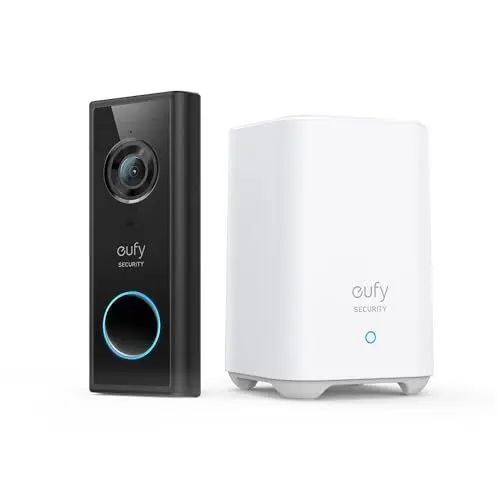 Produktbild: Anker Innovations Anker eufy Video-Türklingel, Akku-betrieben, kabellos, schwarz, E82101W4