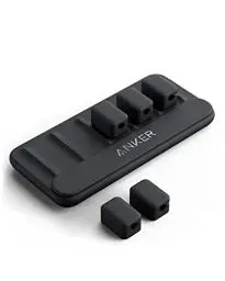 Produktbild: Anker Kabelmanager, magnetischer Kabelhalter, Mehrzweck-Kabelhalter für Schreibtische, 5 Clips für Lightning-Kabel, USB-C-Kabel, Mikro-Kabel, haftet auf Holz, Marmor, Metall, Glas (Schwarz)