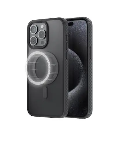 Produktbild: Anker MagGo Matt magnetische Handyhülle für iPhone 15 Pro, Ultra-schlanke, Kratzfeste und robuste Schutzhülle, iPhone Case kompatibel mit MagSafe, Mattes Case nur für iPhone 15 Pro