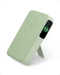 Produktbild: Anker MagGo Power Bank, Qi2-zertifiziertes 15W schnelles MagSafe-kompatibles mobiles Ladegerät, 10.000mAh Akku, Smartes Display & klappbarer Ständer, Für iPhone 15/14/13/12, Inkl. USB-C Kabel