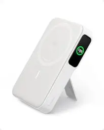 Produktbild: Anker MagGo Powerbank, Qi2-zertifiziert 15W MagSafe-kompatibles Ladegerät, 10.000mAh, Display & klappbarer Ständer, Für iPhone 15/14, Mit USB-C Kabel