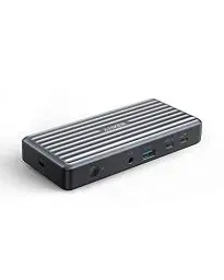 Produktbild: Anker PowerExpand 9-in-1 USB-C PD Docking Station USB-C Adapter, 60W für Laptop, 20W Power Delivery, 4K HDMI & DisplayPort, USB 3.0 und USB 2.0 Daten, Gigabit Ethernet, 3.5mm Audio