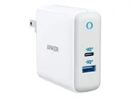 Produktbild: Anker PowerPort+ Atom III Kompaktes 60W PIQ 3.0 & GaN Tech Wandladegerät, Doppel-Port mit PIQ 2.0 USB-A und 45W USB-C, USB-C Laptops, Macbook, iPad Pro, iPhone, Galaxy, Pixel und mehr