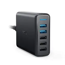 Produktbild: Anker PowerPort Speed 5, 63W 5 Port USB Ladegerät, Netzteile mit Quick Charge 3.0 & Power IQ für Samsung Galaxy S8 / S7 / S6 / Edge / Plus / Note, iPhone, iPad, LG, Nexus, HTC usw.