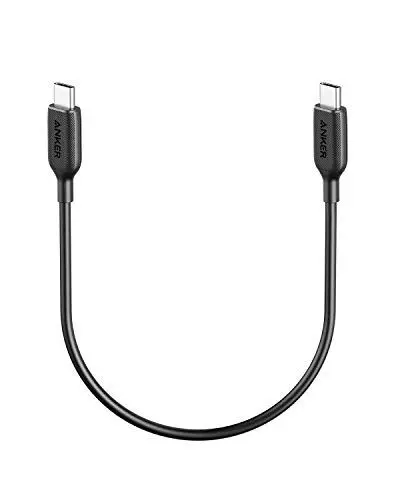 Produktbild: Anker PowerLine III USB-C auf USB-C Ladekabel,30cm langes blitzschnelles Ladekabel mit 60W Power Delivery PD für MacBook, iPad Pro 2020, Galaxy S10 Plus S9 S8 Plus, Pixel,und viele mehr