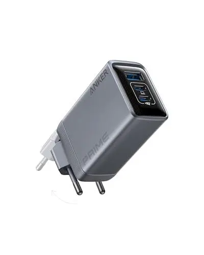 Produktbild: Anker Prime Ladegerät, 100W USB-C Ladegerät, 3 Port GaN faltbares und kompaktes Anker Wandladegerät, für MacBook, iPad, iPhone Modelle iPhone 16, Galaxy S24/S23 und mehr