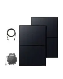 Produktbild: Anker SOLIX Balkonkraftwerk 820W, 2 * 410W Solarmodule und 600W/800W Wechselrichter mit Zubehör, Solaranlage Komplettset mit WLAN, kompatibel für SOLIX E1600 balkonkraftwerk mit speicher