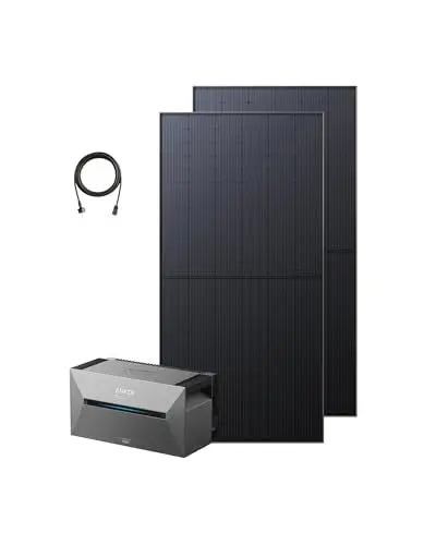 Produktbild: Anker SOLIX Balkonkraftwerk mit Speicher (1170W | 1600Wh), Solarbank 2 E1600 Pro (1600Wh), 2× RS50T Bifaziales Solarpanel (585W), Typ-N Bifaziales Solarpanel, 4 MPPT, 9,6kWh Kapazität, Plug & Play
