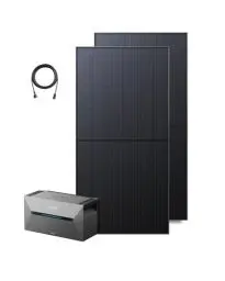 Produktbild: Anker SOLIX Balkonkraftwerk mit Speicher (1170W | 1600Wh), Solarbank 2 Plus 2 MPPT für bis zu 2 Solarpanels, 1600Wh Speicher für Balkonkraftwerk, 2x 585W Topcon Solarpanel, 9,6kWh Kapazität
