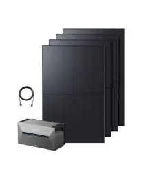 Produktbild: Anker SOLIX Balkonkraftwerk mit Speicher (1740W | 1600Wh), Solarbank 2 E1600 Pro (1600Wh), 4× RS40T Bifaziales Solarpanel (435W), Typ-N Bifaziales Solarpanel, 4 MPPT, 1000W AC, Plug&Play
