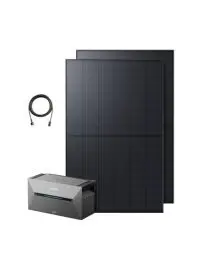 Produktbild: Anker SOLIX Balkonkraftwerk mit Speicher (870W | 1600Wh), Solarbank 2 E1600 Plus (1600Wh), 2X RS40T Solarpanel (435W), 9,6kWh Kapazität, Plug&Play Installation