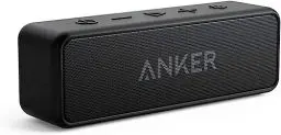 Produktbild: Anker SoundCore 2 Bluetooth Lautsprecher, Enormer mit Dualen Bass-Treibern, 24h Akku, Verbesserter IPX7 Wasserschutz, Kabelloser, für iPhone, galaxy usw.(Schwarz)