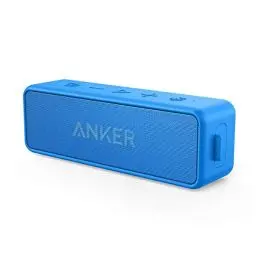 Produktbild: Anker SoundCore 2 Bluetooth Lautsprecher, Fantastischer Sound, Enormer Bass mit Dualen Bass-Treibern, 24h Akku, Verbesserter IPX7 Wasserschutz, Kabelloser, für iPhone, Samsung (Blau)