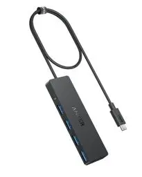 Produktbild: Anker USB-C Hub, 4 Port USB 3.0 Datenhub mit 5 Gbit/s Datenübertragung, 60cm Erweiterungskabel (ohne Ladeleistung), USB-C Splitter für Typ-C MacBook, Mac Pro, iMac, Surface, Flash Drive, Mobile HDD