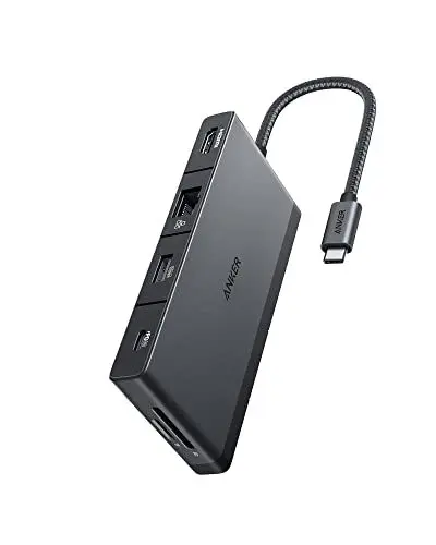 Produktbild: Anker USB-C Hub, 552 USB-C Hub (9-in-1, 4K HDMI) mit 100W Power Delivery, 4K@30Hz HDMI, 4 USB-C und USB-A Datenanschlüsse, Ethernet und SD/microSD Karten Slot für MacBook, HP, Dell Laptops, und mehr