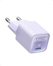 Produktbild: Anker USB C GaN Ladegerät 30W, 511 Ladegerät (Nano 3), PIQ 3.0 PPS, Für iPhone 15/15 Pro/15 Pro Max/14 Pro/14 Pro Max, Galaxy, Pixel 4/3, iPad (Ohne Ladekabel)